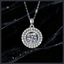 Luxury Round ZC Pendant Necklace sterling silver 925 plated 316L
