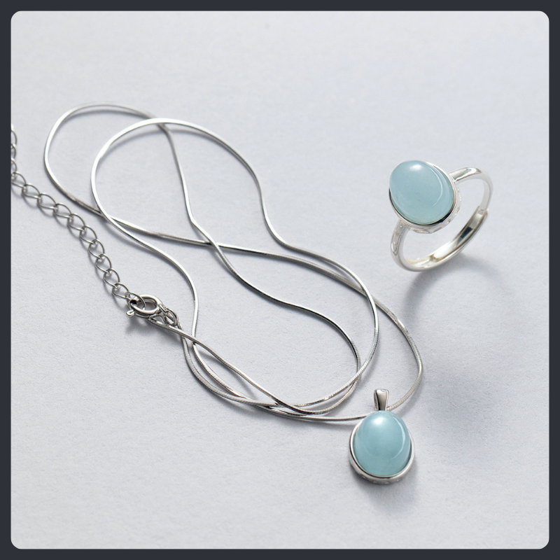 Bead Style ZC Jewelry Set sterling silver 925 plated 316L Secondary image