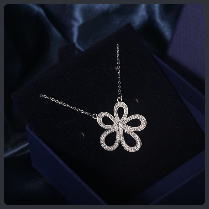 Luxury Flower ZC Jewelry Set sterling silver 925 plated 316L Secondary image