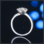 Romantic Class ZC Engagement Ring sterling silver 925 plated 316L