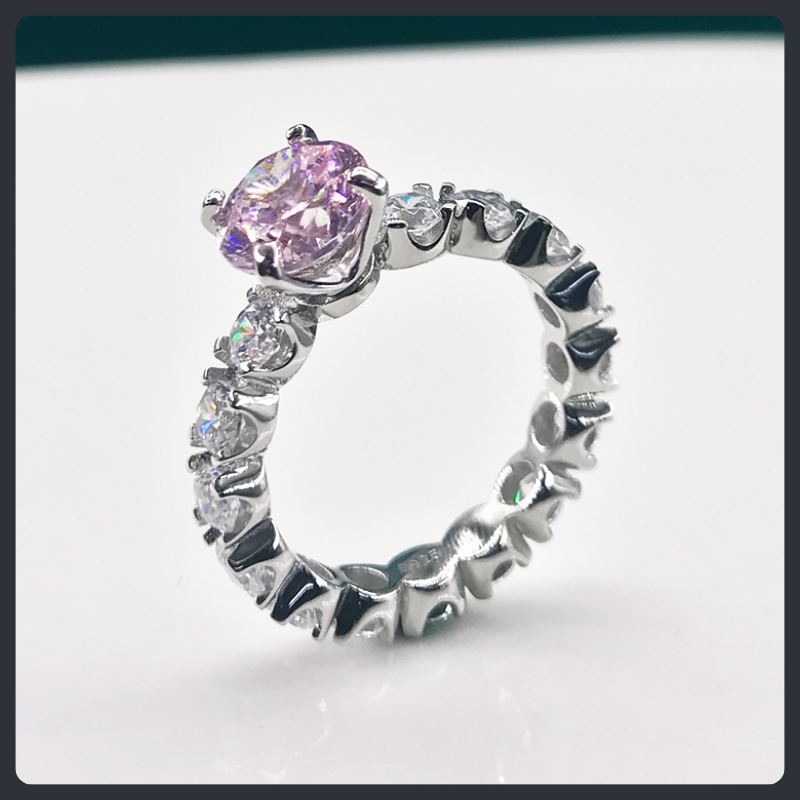 Couple Tennis ZC Ring sterling silver 925 plated 316L Main image