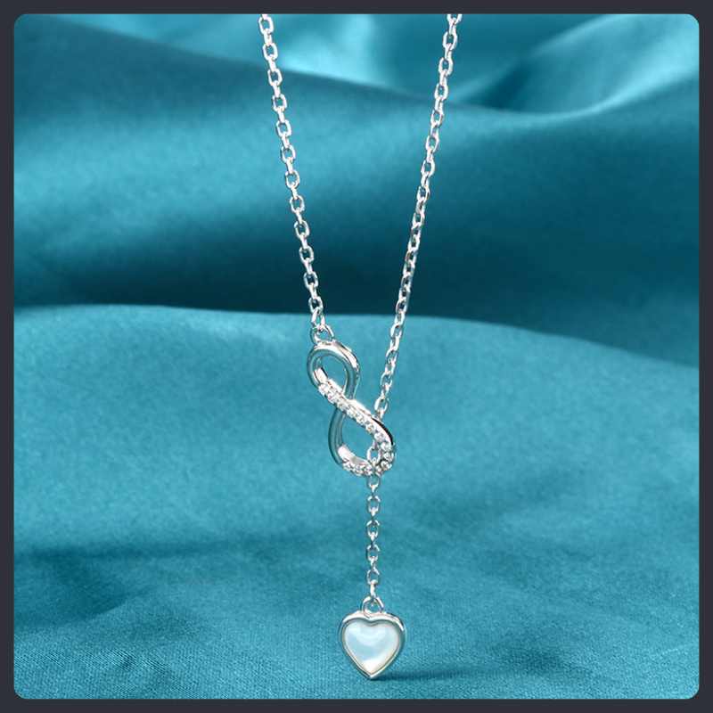 Infinity Heart ZC Necklace sterling silver 925 plated 316L Main image