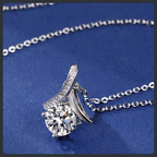 Radiant Round ZC Pendant Necklace sterling silver 925 plated 316L