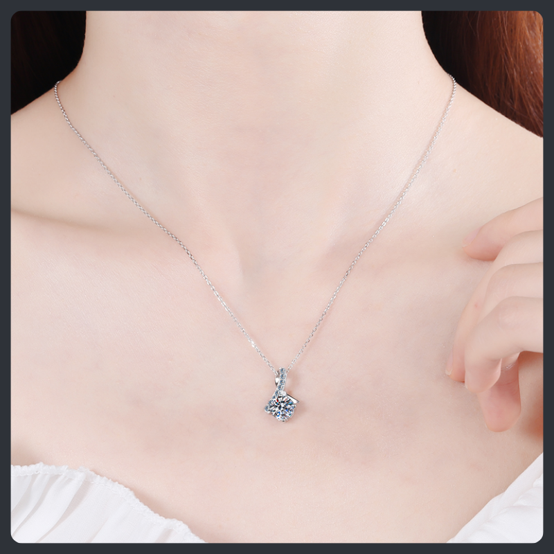 Radiant Round ZC Pendant Necklace sterling silver 925 plated 316L