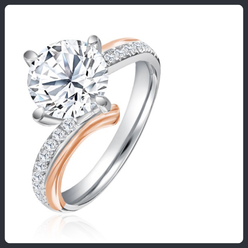 Classic ZC Engagement Ring sterling silver 925 plated 316L Secondary image