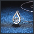 Water Drop ZC Pendant Necklace sterling silver 925 plated 316L