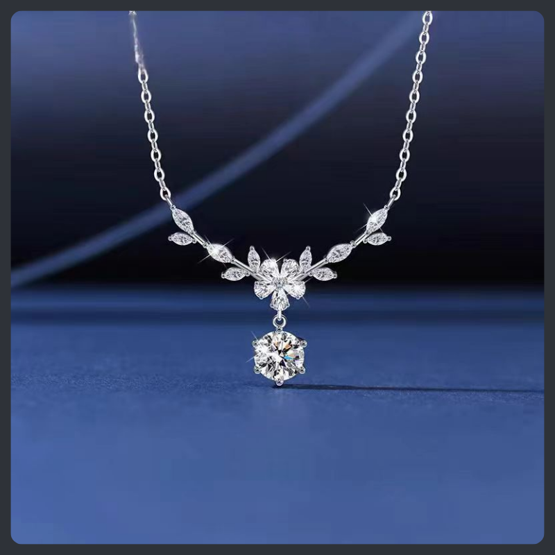 Wheat Ear Flower ZC Necklace sterling silver 925 plated 316L Main image