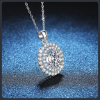 Luxury Round ZC Pendant Necklace sterling silver 925 plated 316L