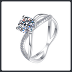 Custom Adjustable ZC Engagement Ring sterling silver 925 plated 316L