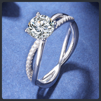 Custom Adjustable ZC Engagement Ring sterling silver 925 plated 316L