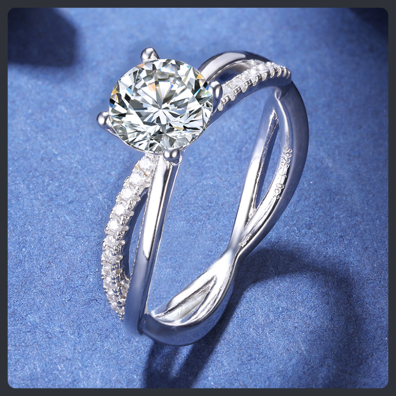 Custom Adjustable ZC Engagement Ring sterling silver 925 plated 316L