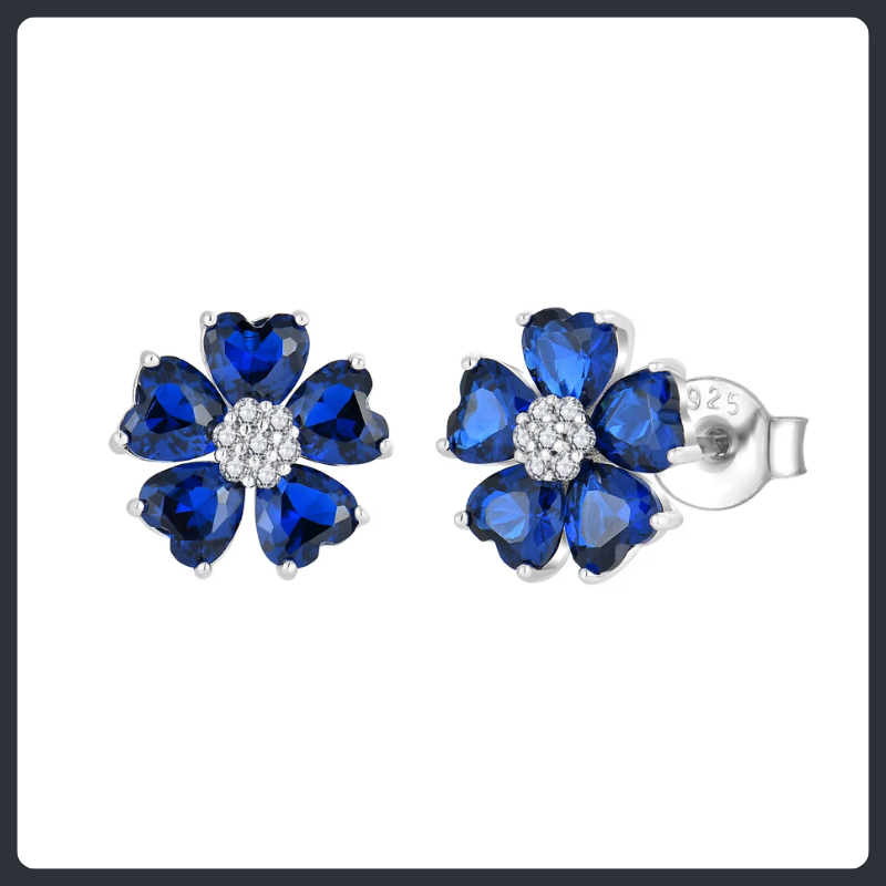 Flower Cluster ZC Jewelry Set sterling silver 925 plated 316L