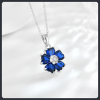 Flower Cluster ZC Jewelry Set sterling silver 925 plated 316L